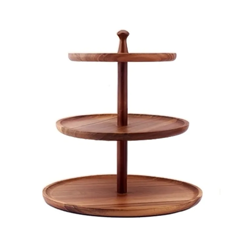 Poschodový drevený stojan na dezerty